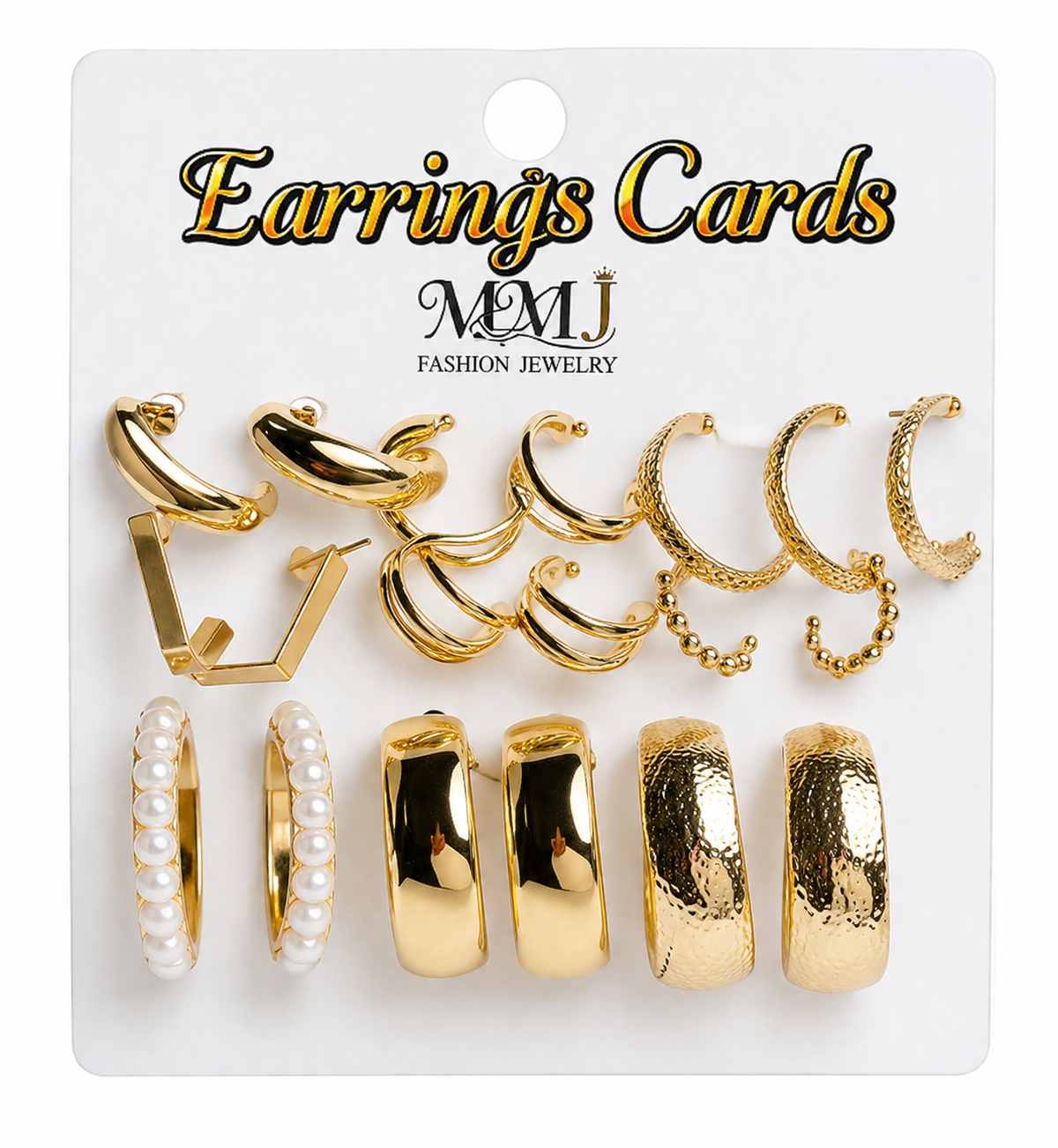 Trendy Gold-Tone Earrings Set for Women