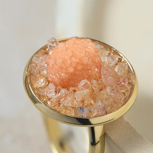 Druzy - Crushed Stone Ring Adjustable Ring