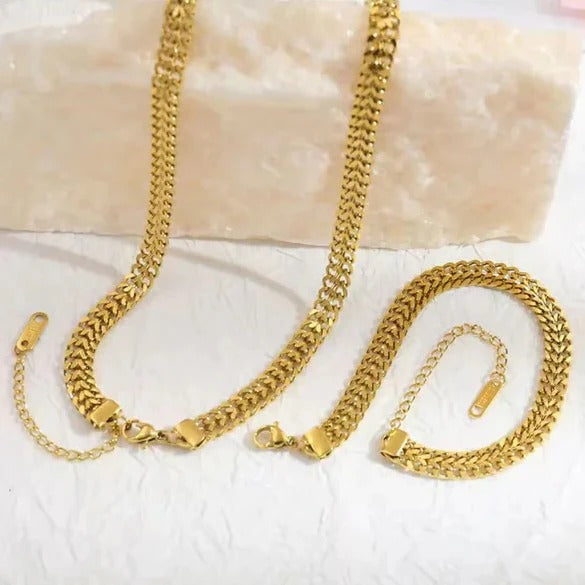 Set Curb Chain (Bracelet + Necklace)