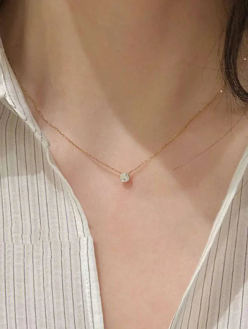 One Diamond Necklace