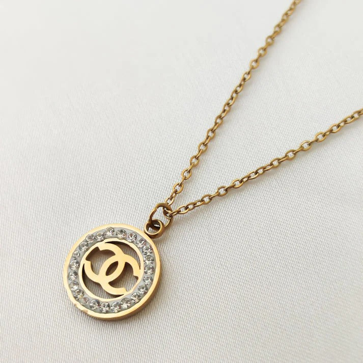 Camelia Stud Necklace - Stainless Steel