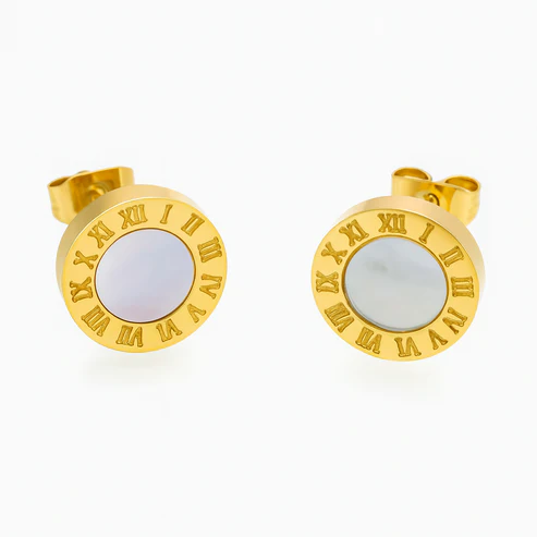 Roman Medallion Studs - Stainless Steel