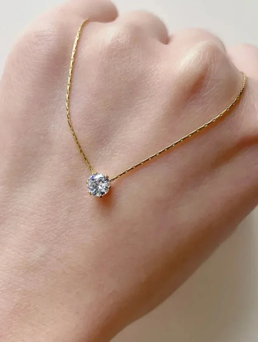 One Diamond Necklace