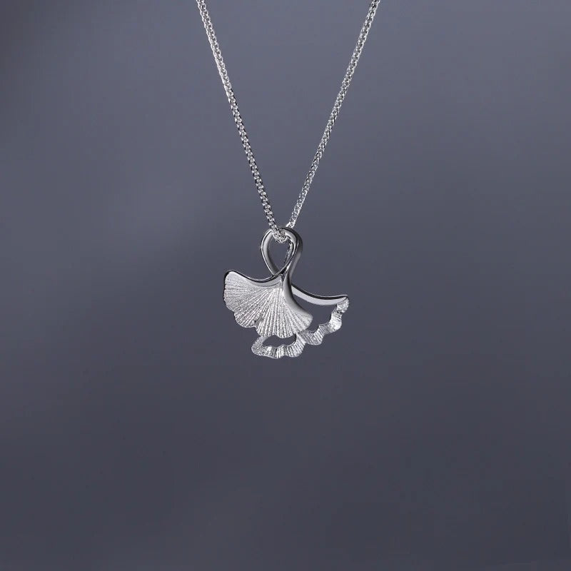 Almond Leaf Silver - Necklace
